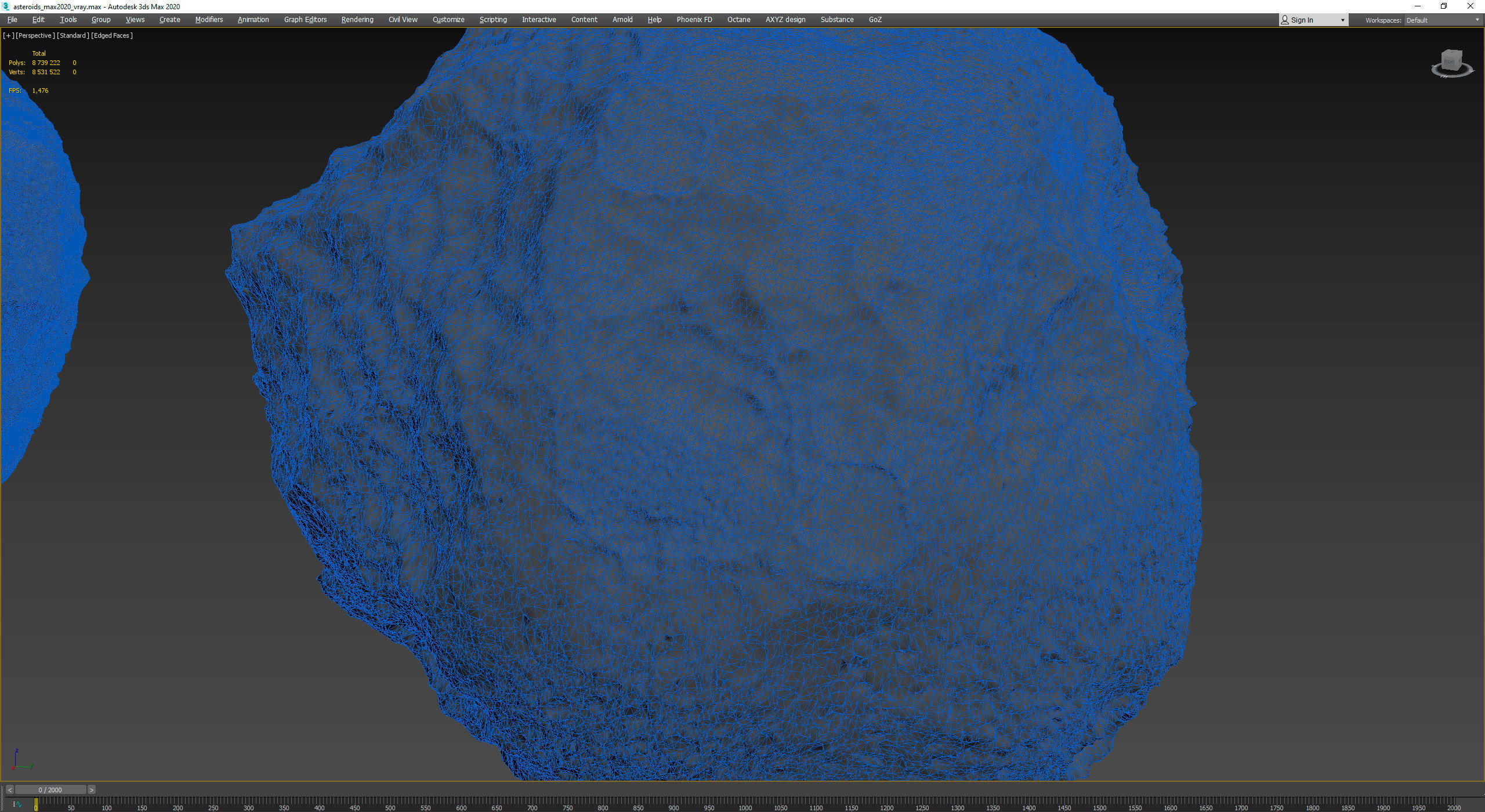 Detailed asteroids high-poly set 3D Model Collection_24