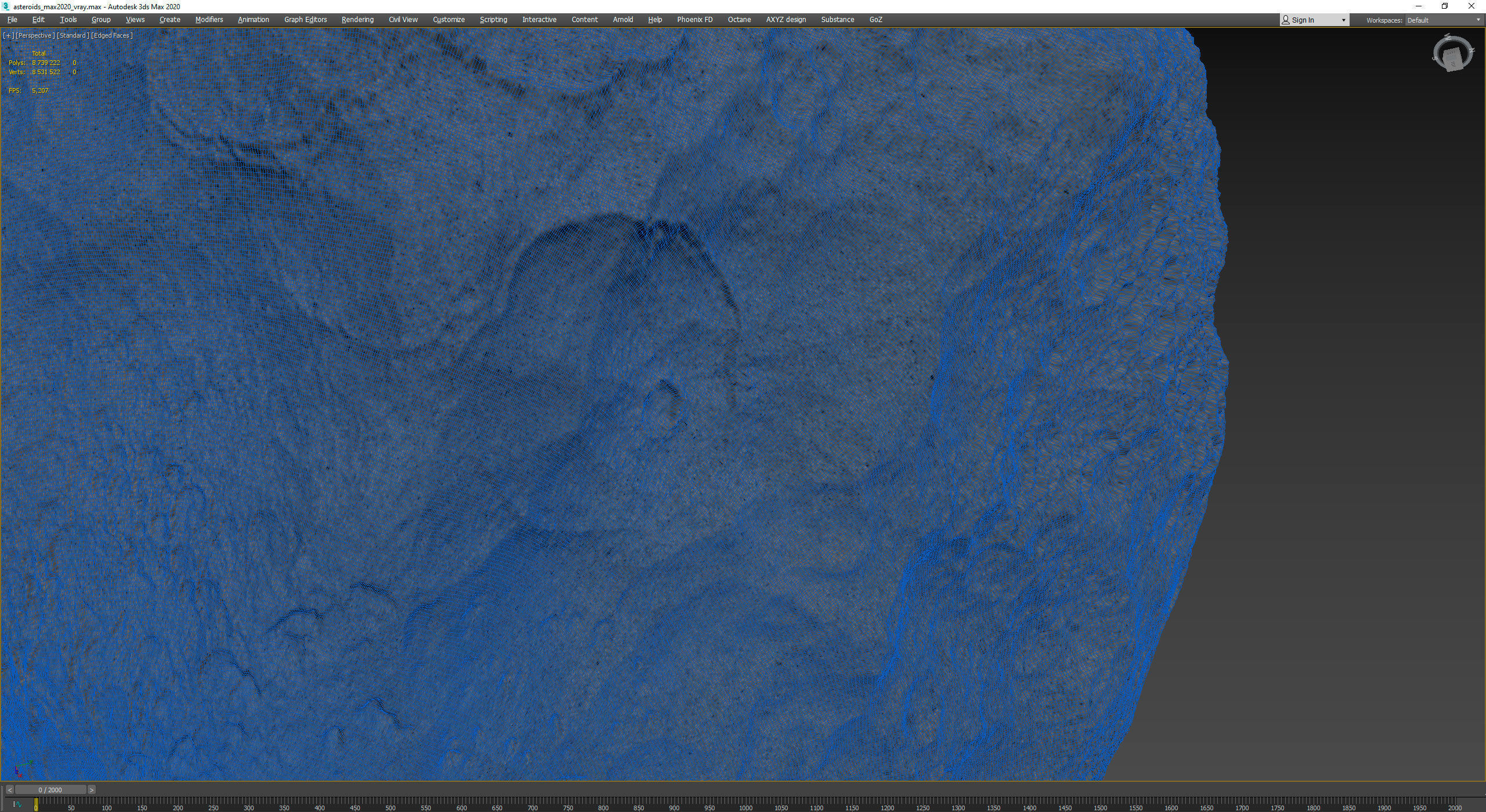 Detailed asteroids high-poly set 3D Model Collection_19