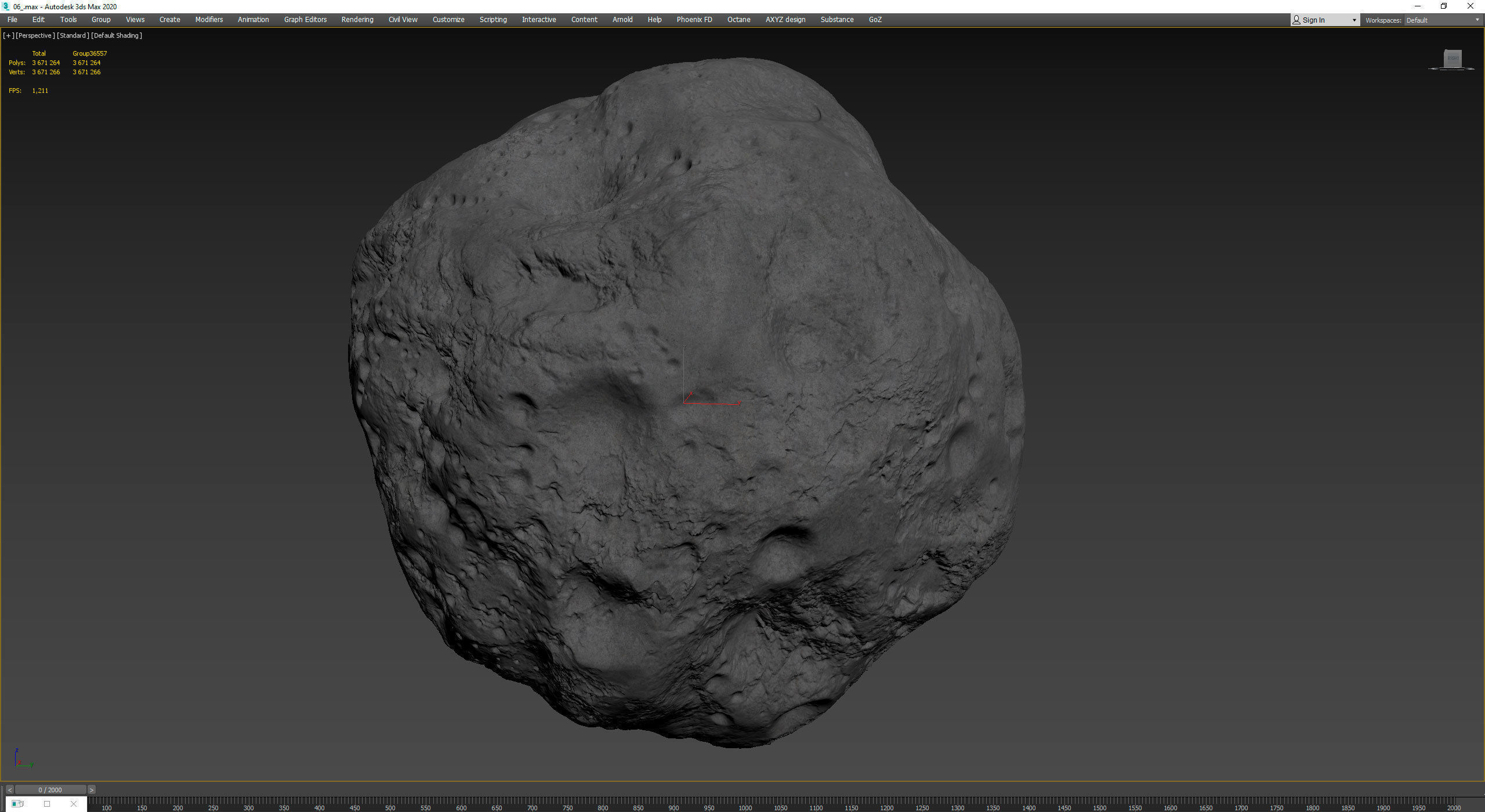 Detailed asteroids high-poly set 3D Model Collection_121