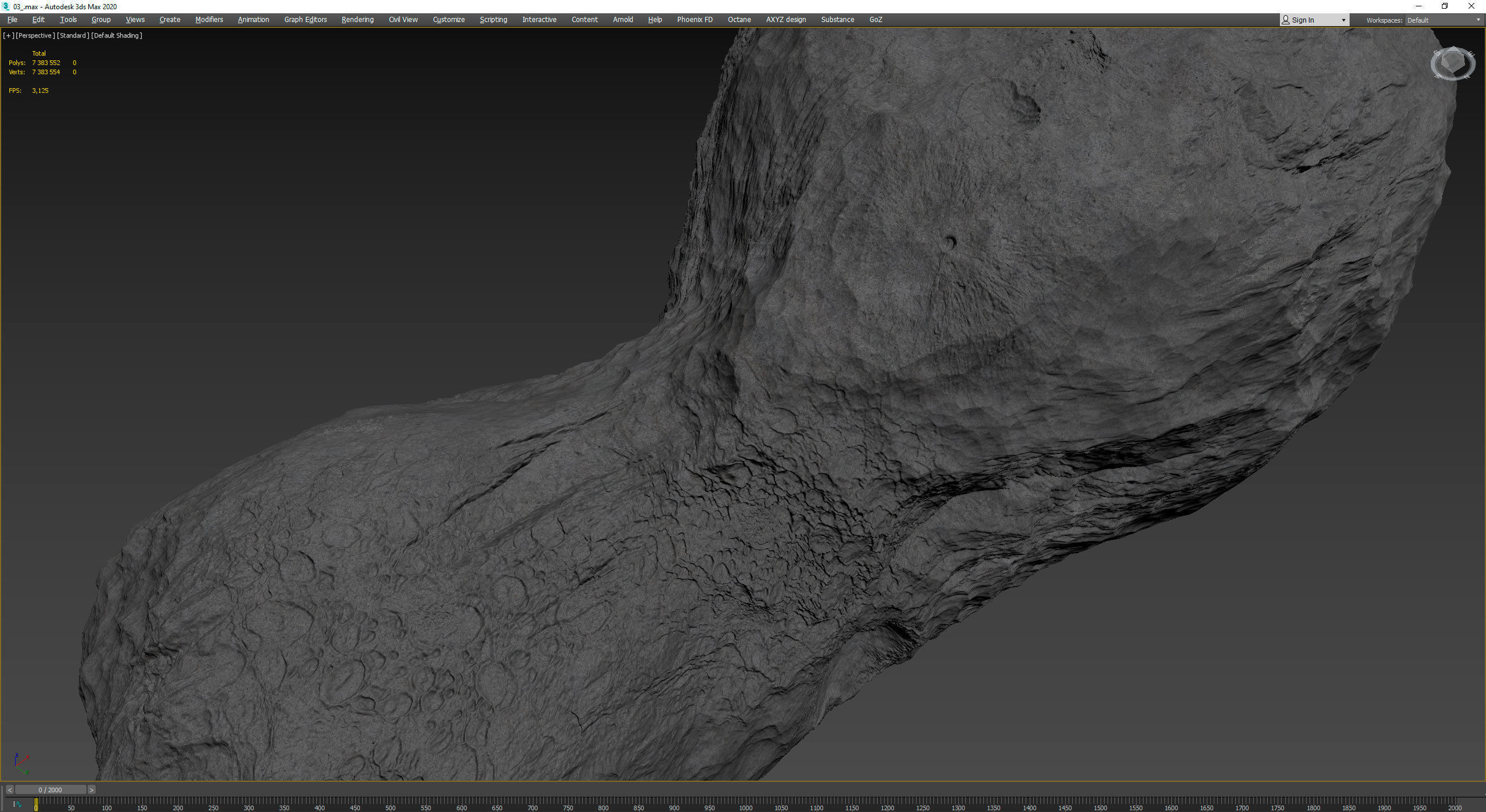 Detailed asteroids high-poly set 3D Model Collection_55