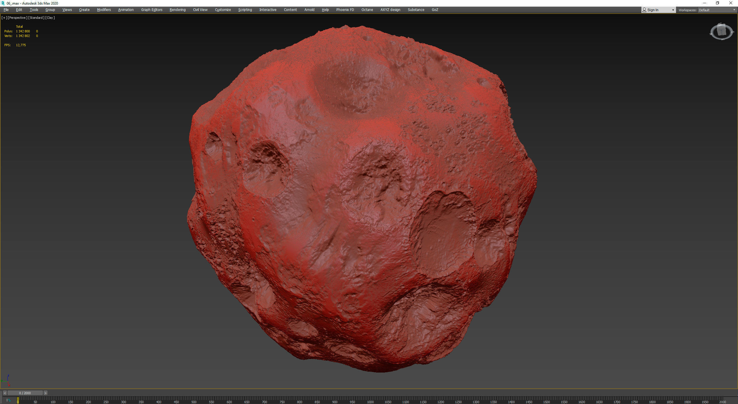 Detailed asteroids high-poly set 3D Model Collection_109