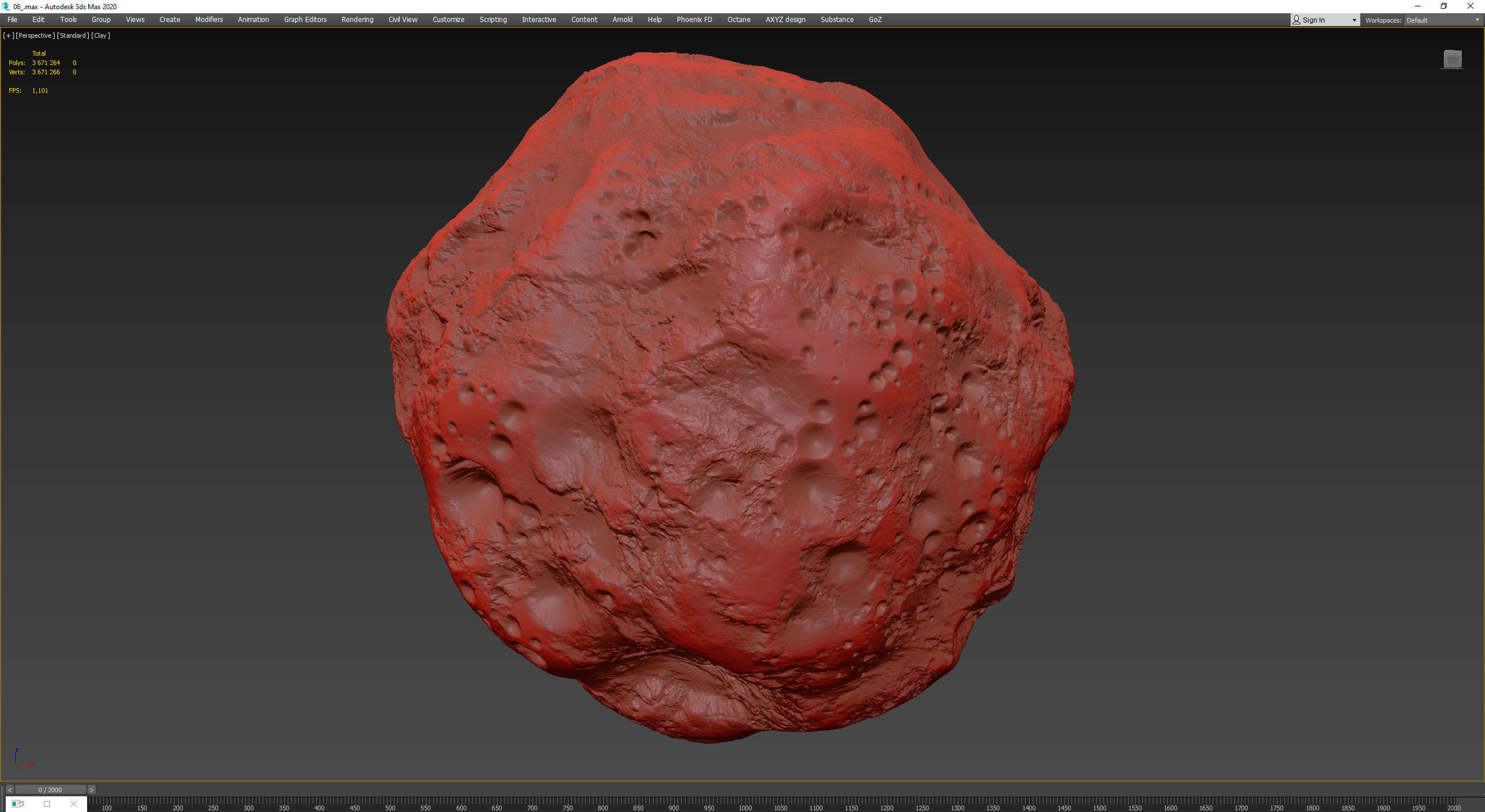 Detailed asteroids high-poly set 3D Model Collection_131