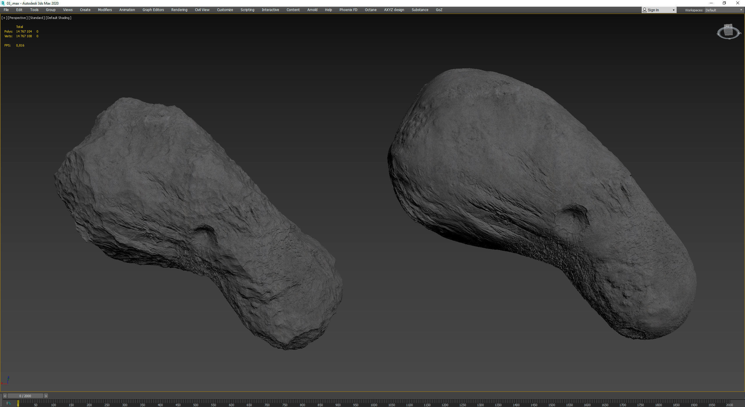 Detailed asteroids high-poly set 3D Model Collection_63