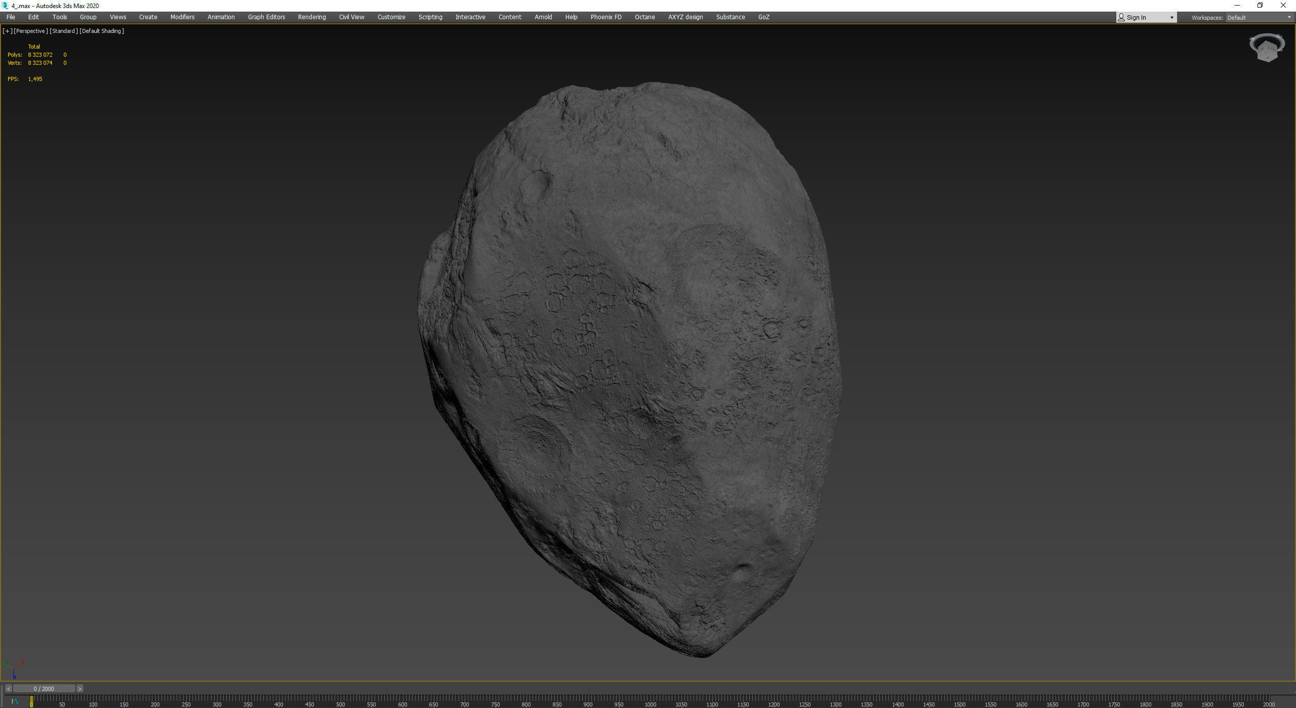 Detailed asteroids high-poly set 3D Model Collection_75
