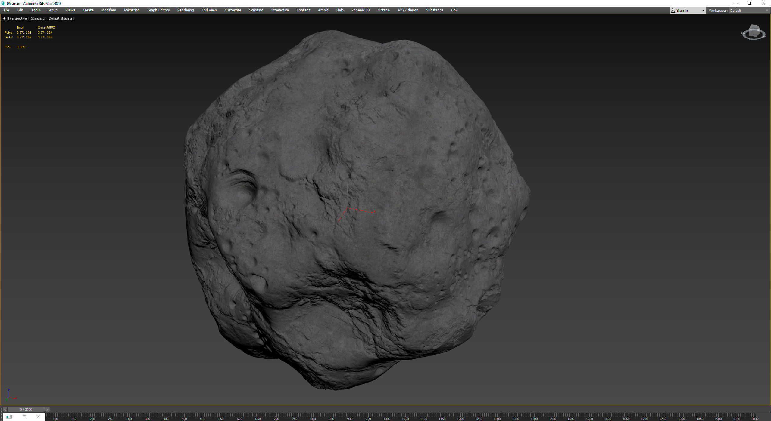 Detailed asteroids high-poly set 3D Model Collection_123