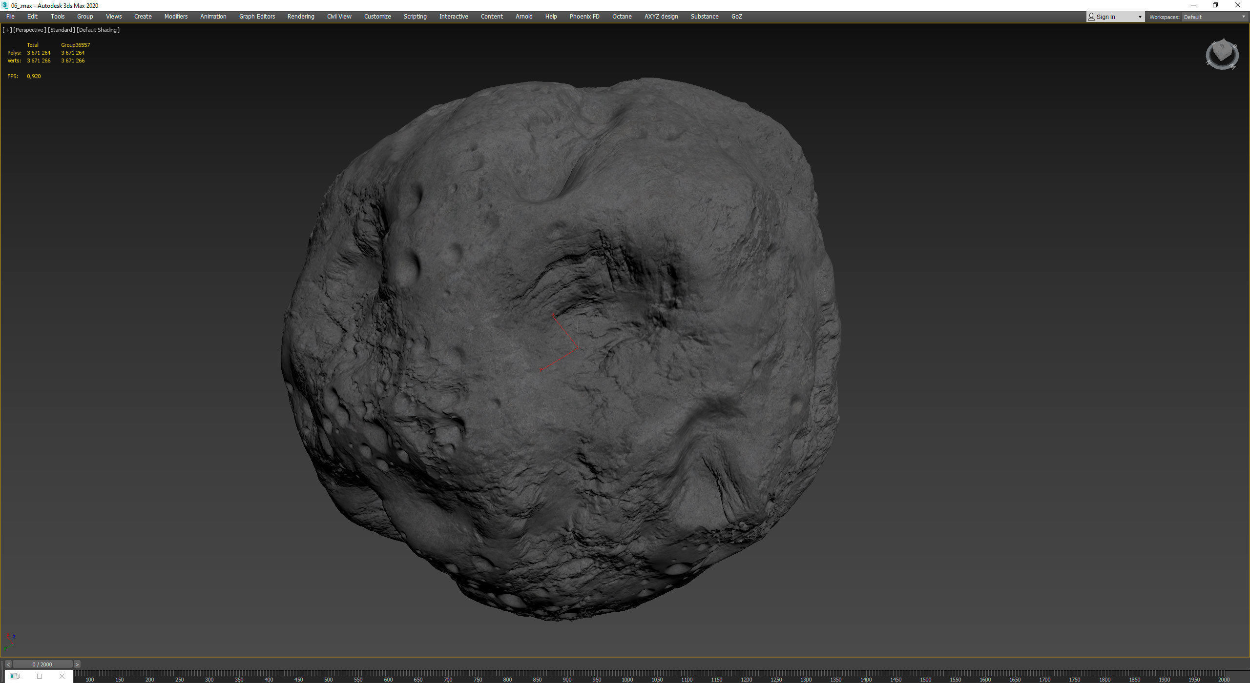 Detailed asteroids high-poly set 3D Model Collection_129