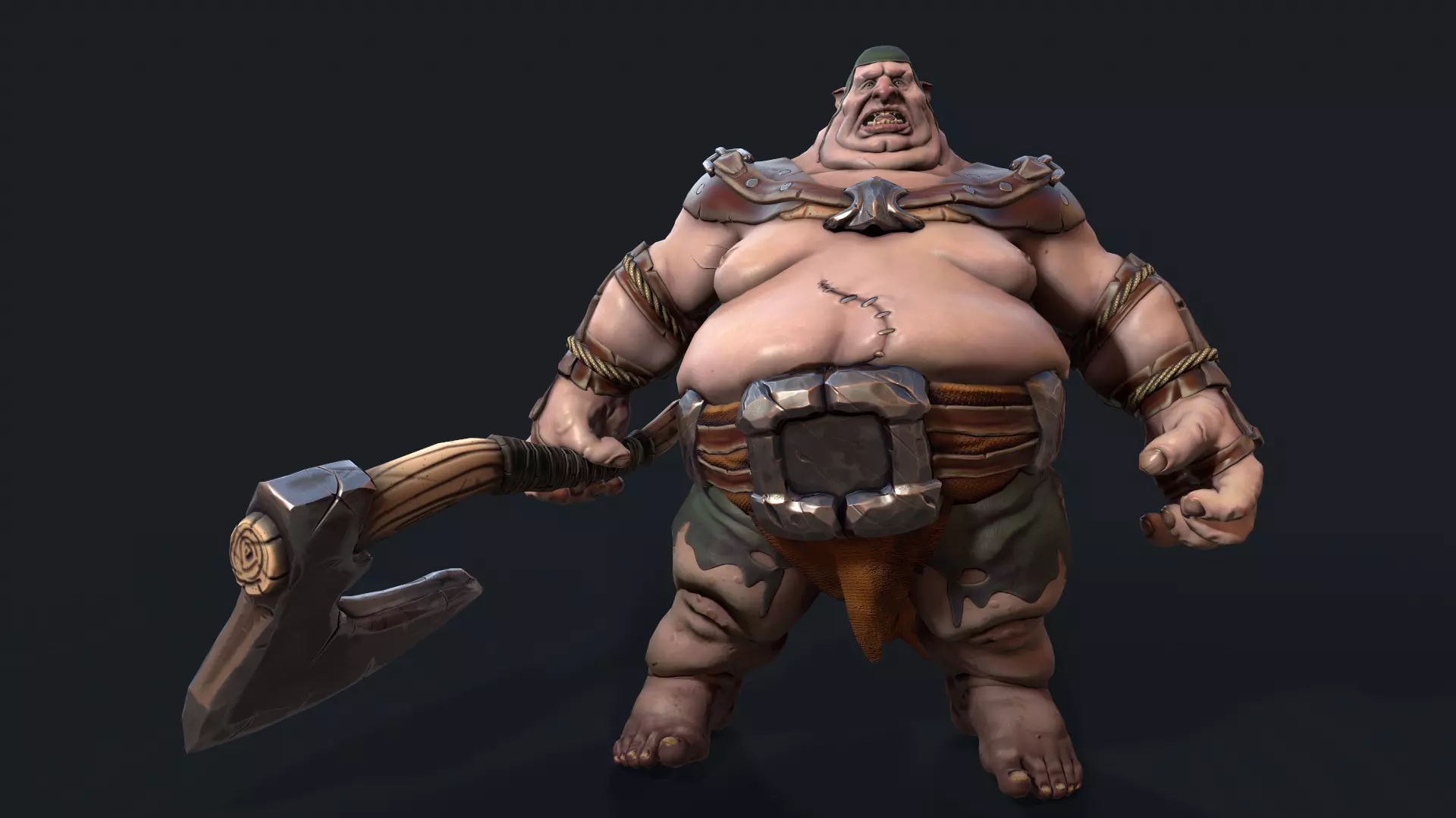 Character Brute Rohan Low-poly 3D model