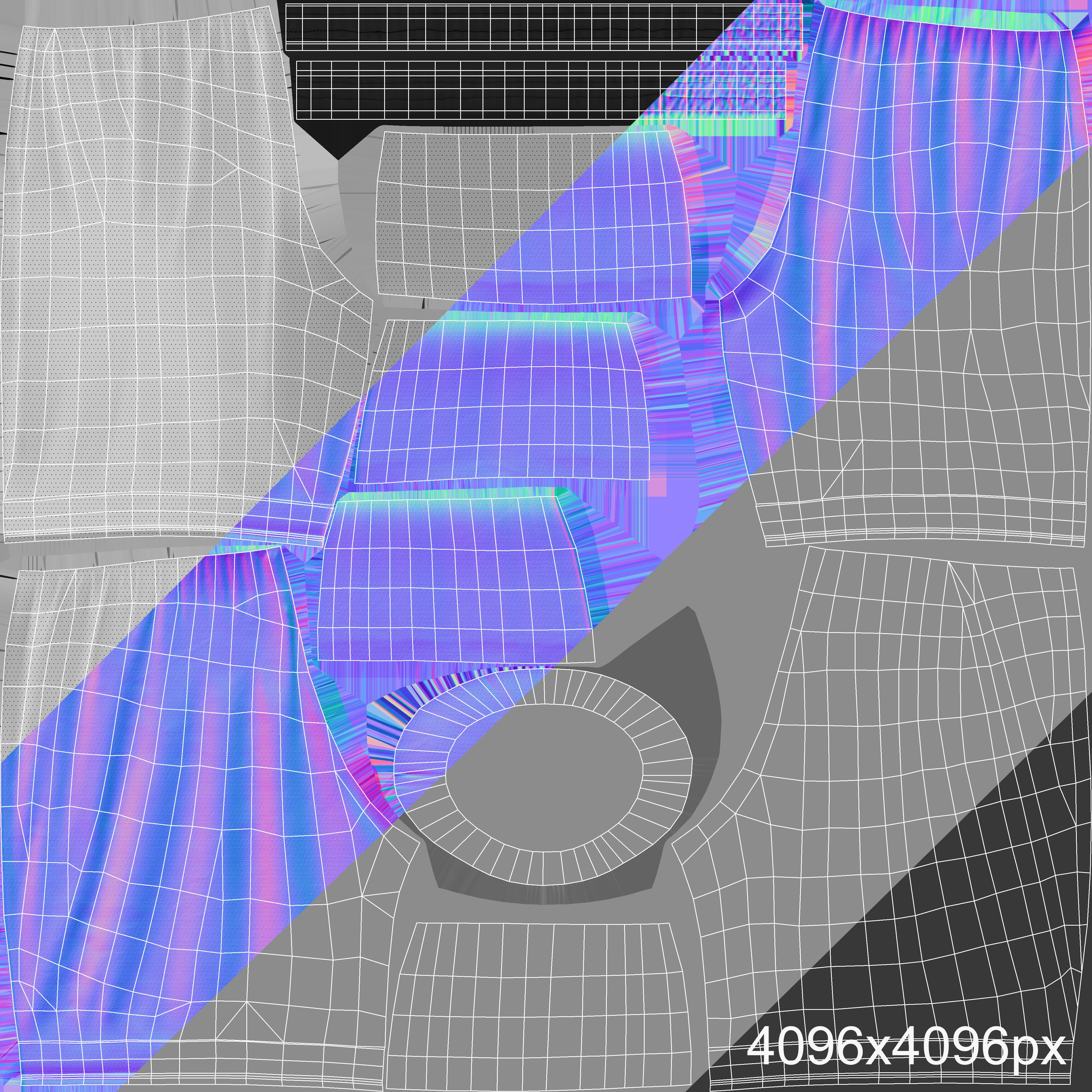 White shorts Low-poly 3D model_24