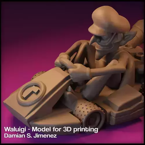 Waluigi Mario Kart - Waluigi for Monopoly Gamer 3D print model
