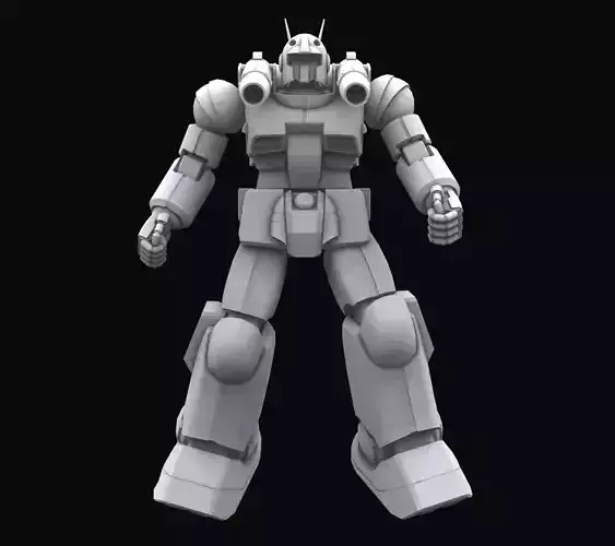 Gundam mobile suit MS RX 77 2 model 3D model