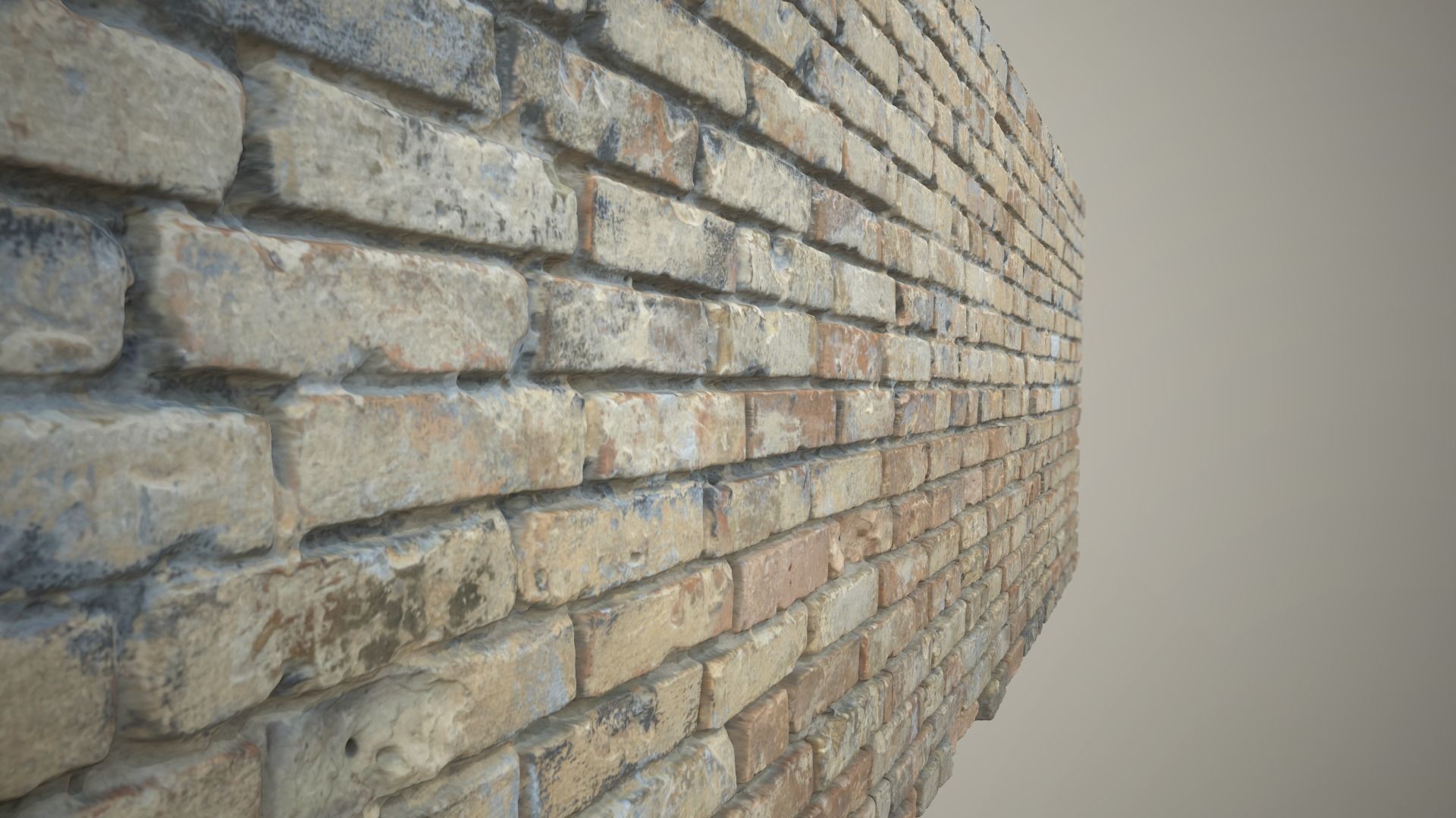 Brick wall 02 Scanned 3D model_2