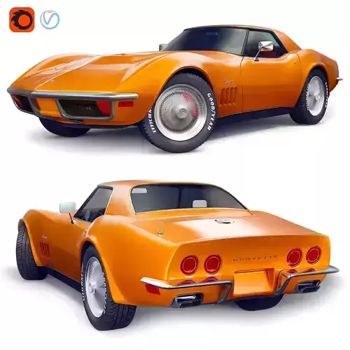 Chevrolette 1968 Corvette Stingray 3D model