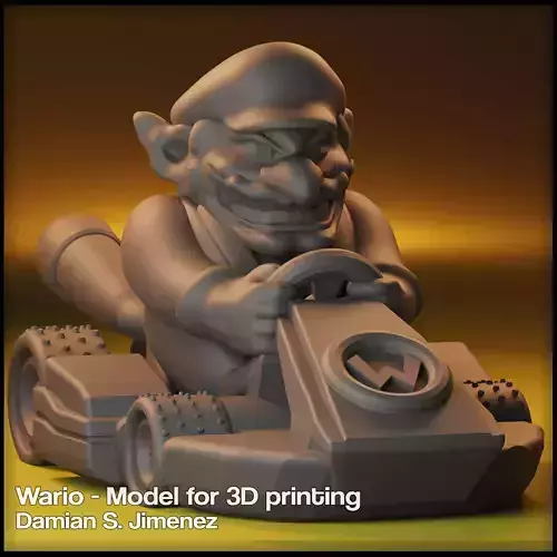Wario Mario Kart - Wario for Monopoly Gamer 3D print model