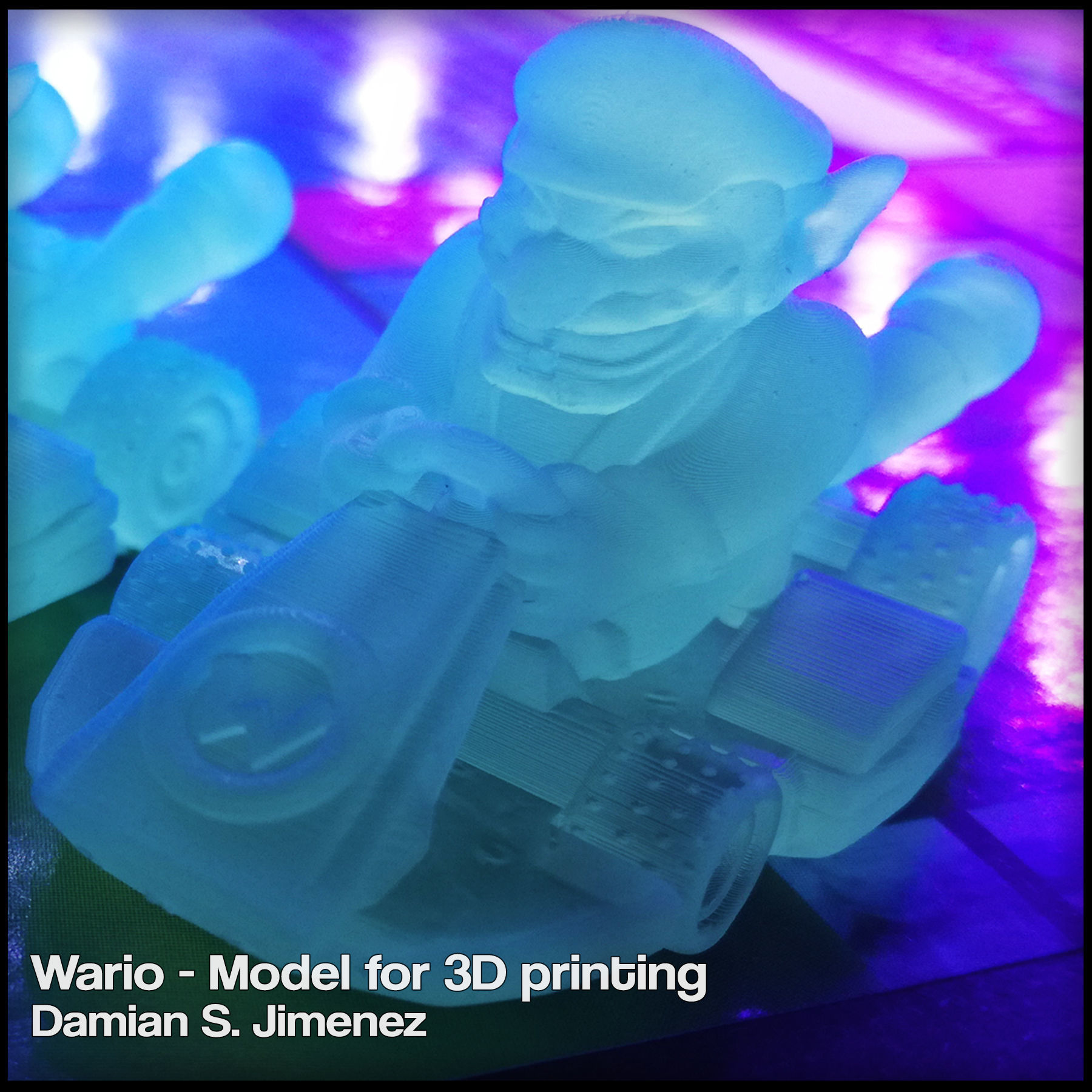 Wario Mario Kart - Wario for Monopoly Gamer 3D print model_5