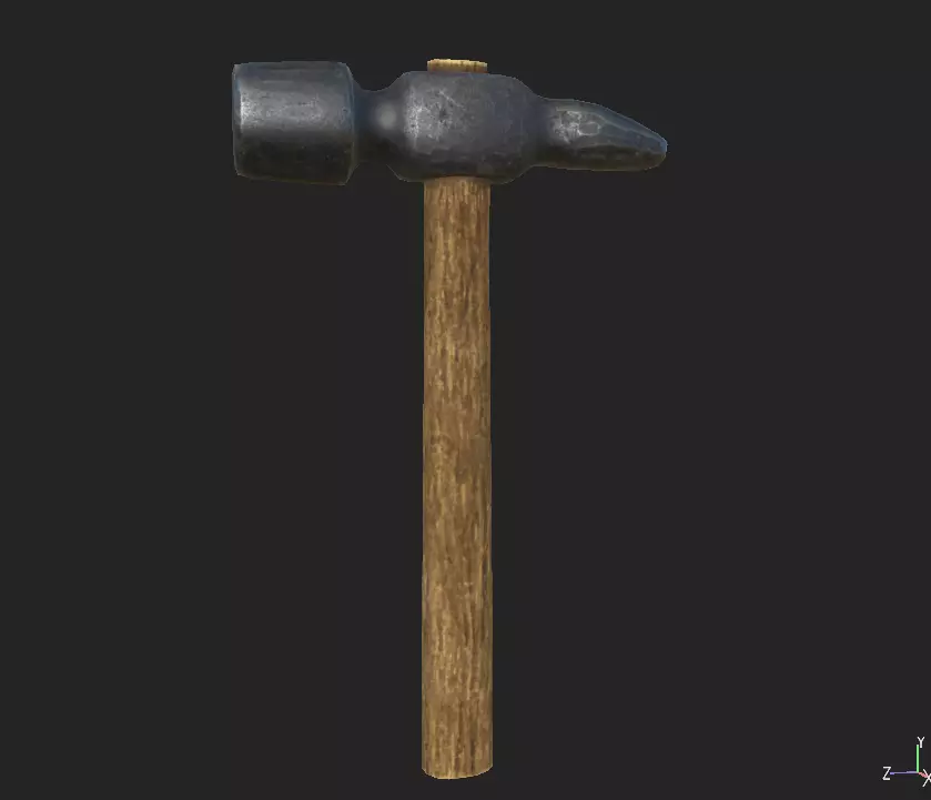 Hammer Simple Free low-poly 3D model