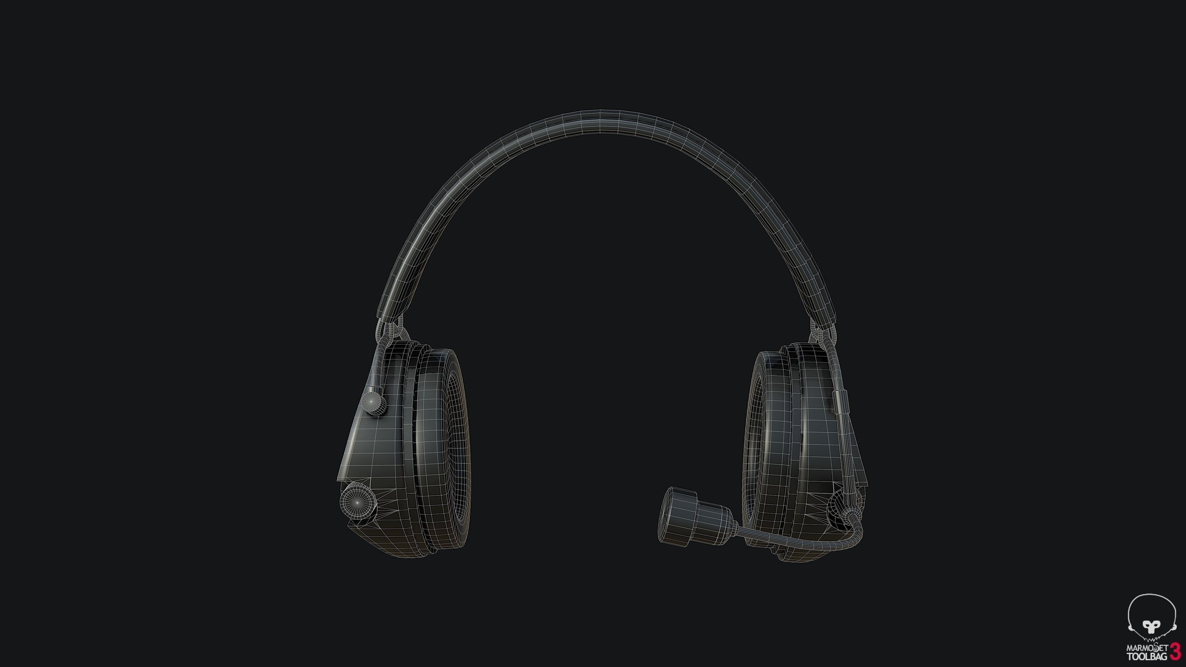 Tactical Headsets Game-ready PBR Low-poly 3D model_4