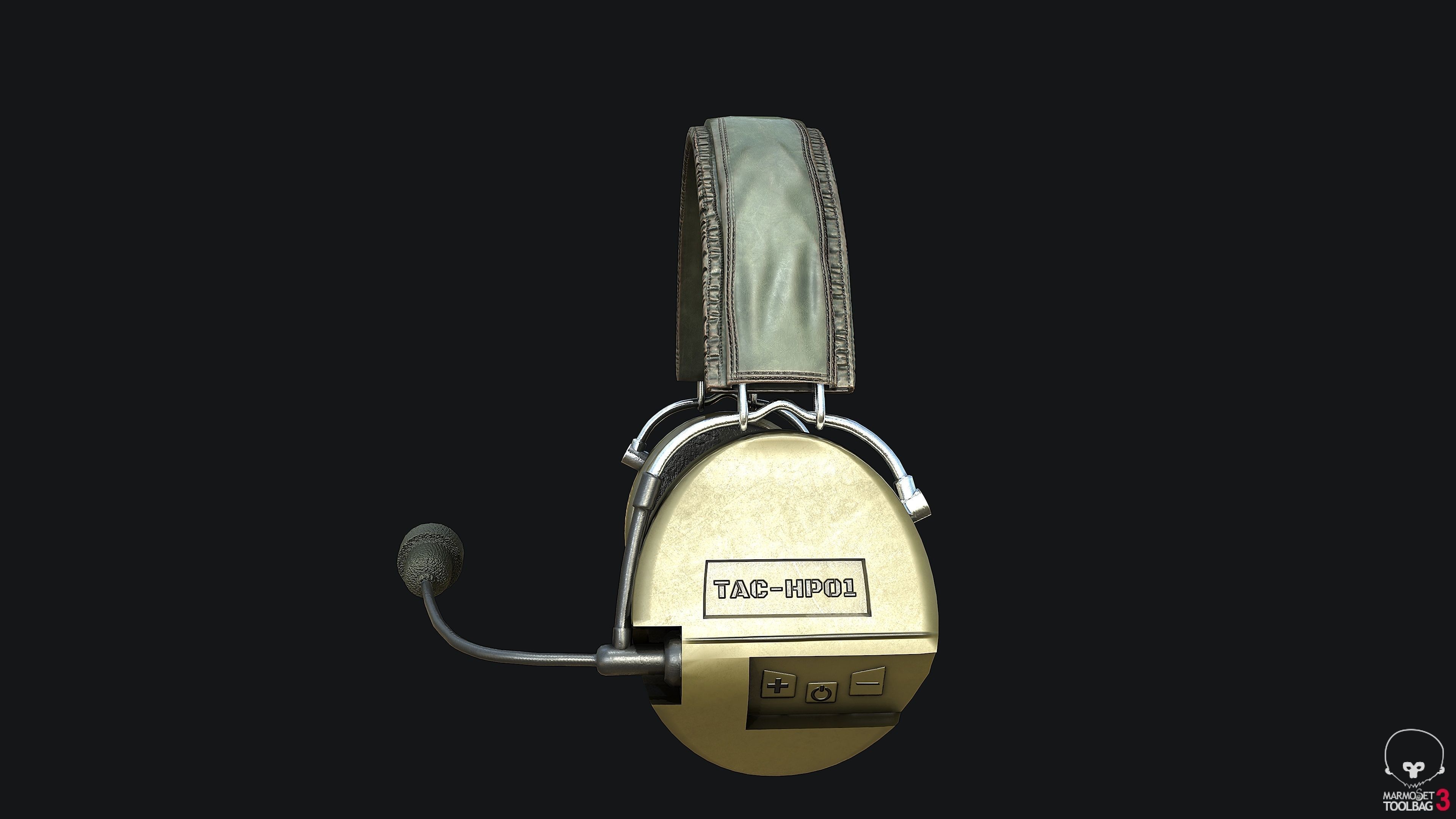 Tactical Headsets Game-ready PBR Low-poly 3D model_2