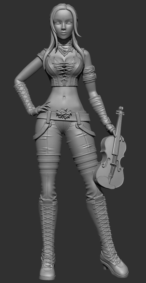 Vanya Female Bard 3d Print Ready 3D print model_6