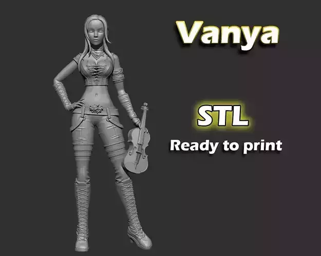 Vanya Female Bard 3d Print Ready 3D print model