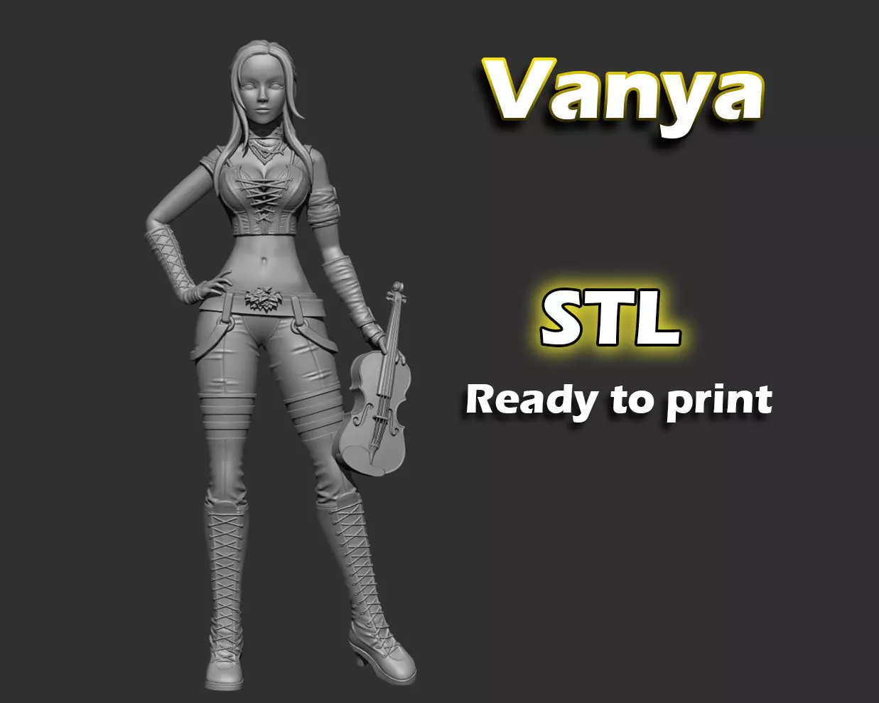 Vanya Female Bard 3d Print Ready 3D print model_0