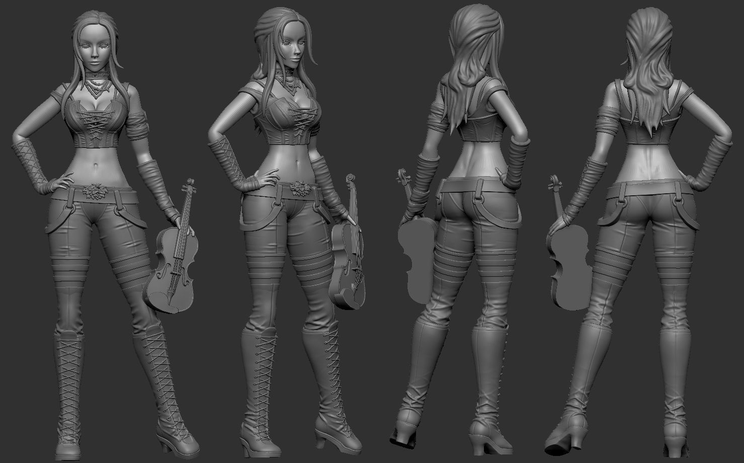 Vanya Female Bard 3d Print Ready 3D print model_3