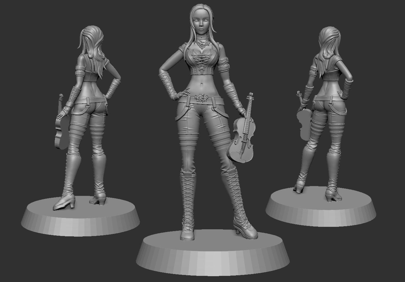 Vanya Female Bard 3d Print Ready 3D print model_2