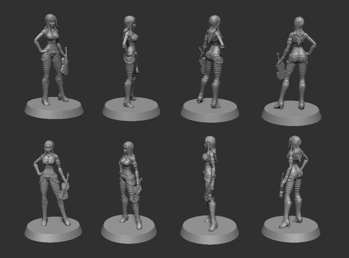 Vanya Female Bard 3d Print Ready 3D print model_4