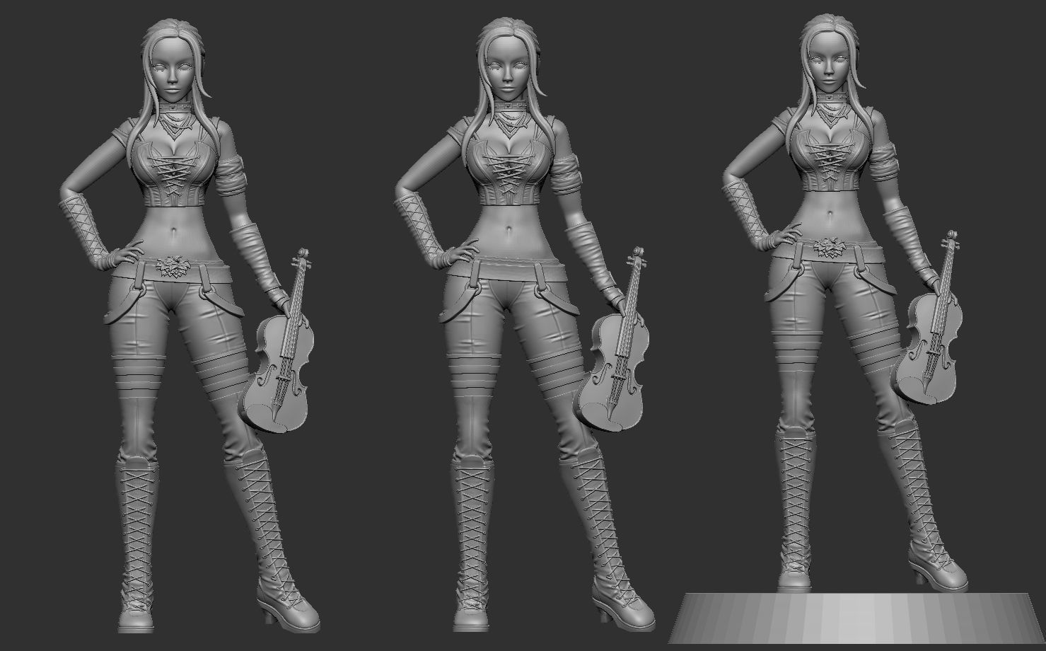 Vanya Female Bard 3d Print Ready 3D print model_5
