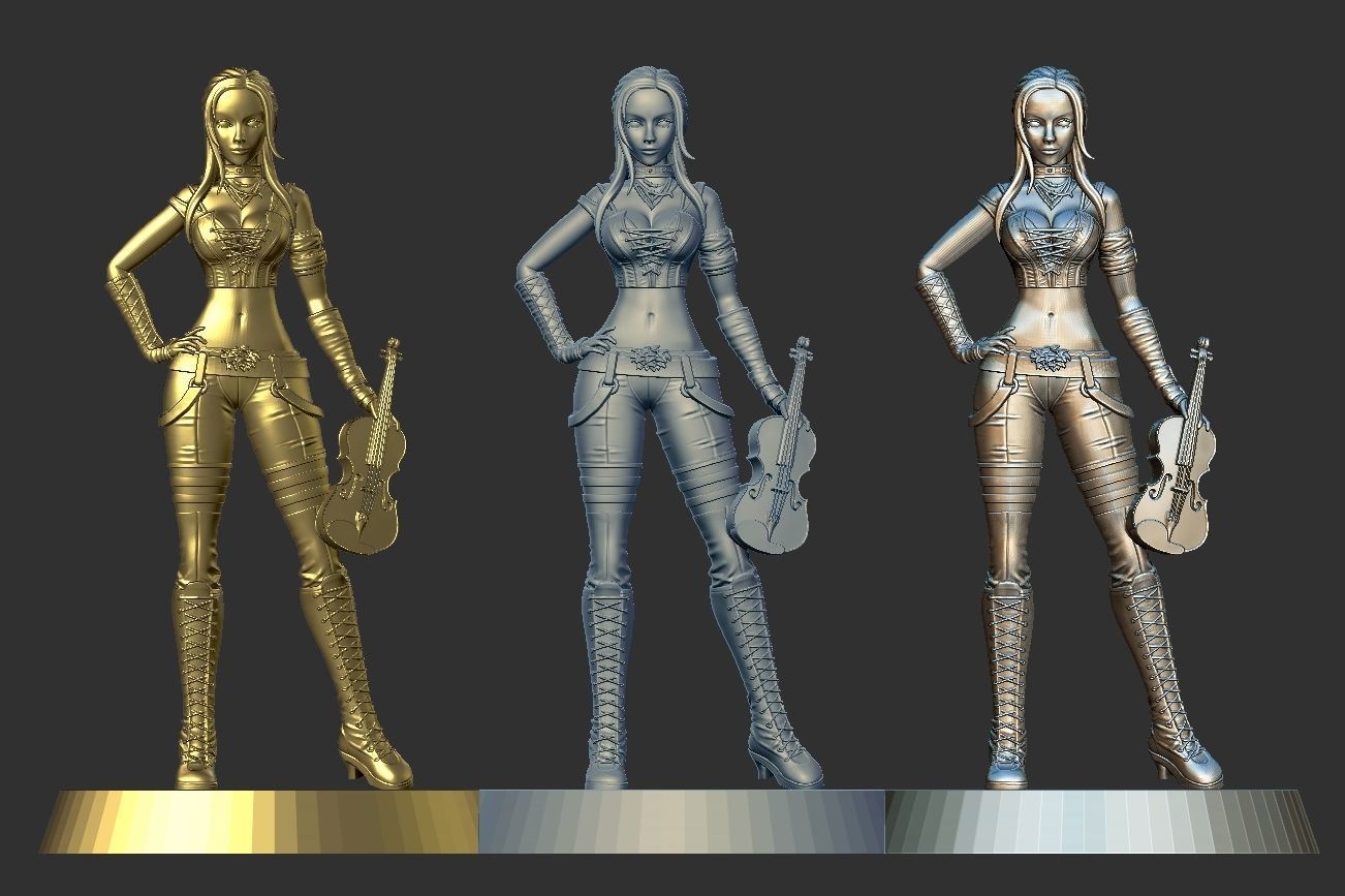 Vanya Female Bard 3d Print Ready 3D print model_19