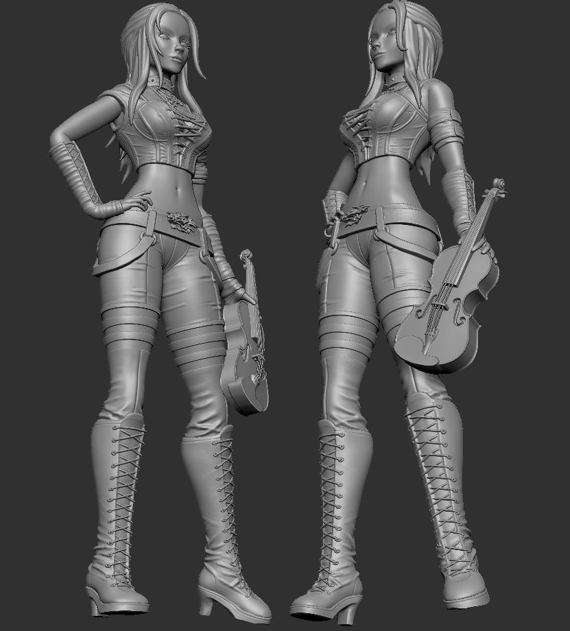 Vanya Female Bard 3d Print Ready 3D print model_15
