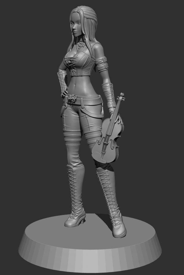 Vanya Female Bard 3d Print Ready 3D print model_8