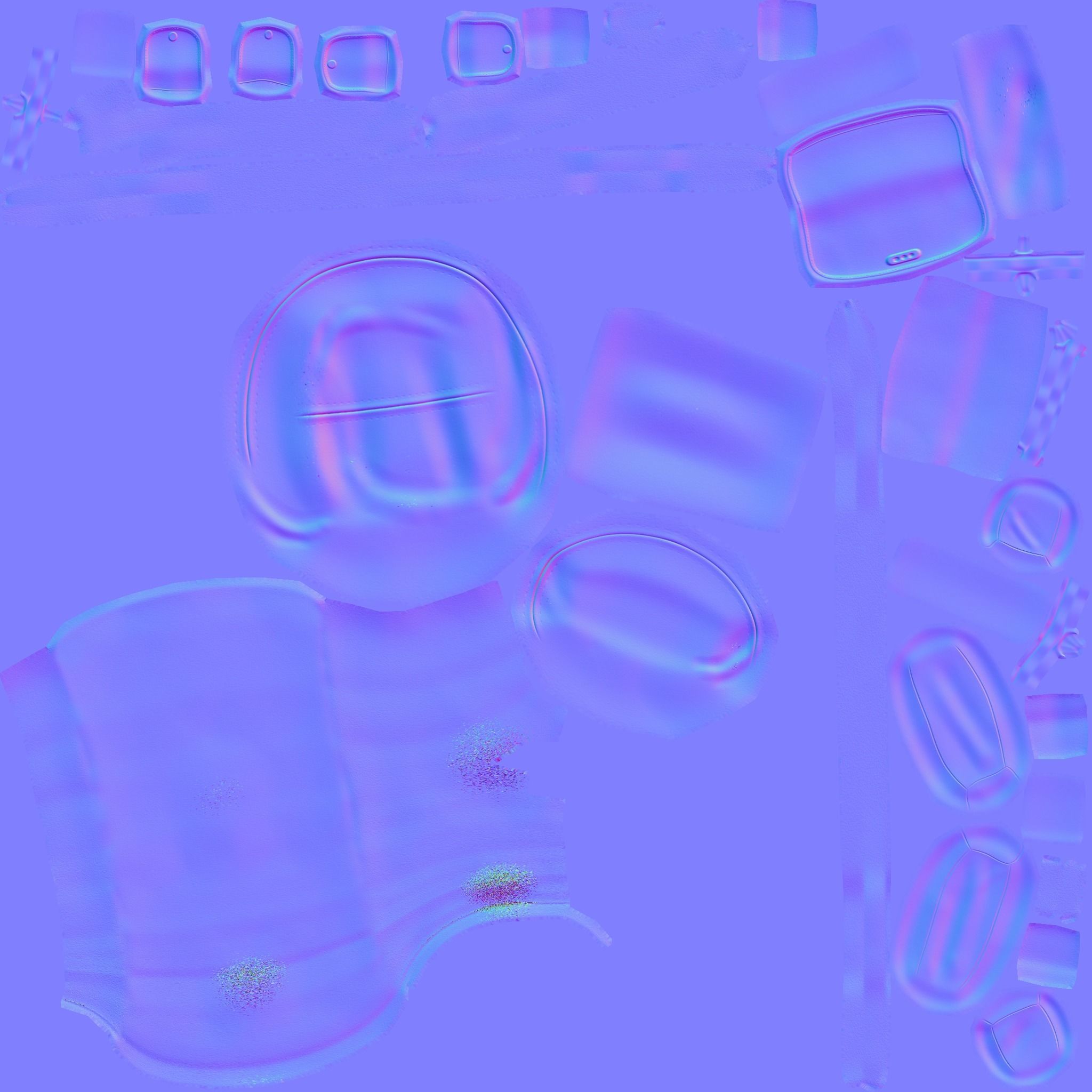 Camping Backpack - Desert - Character Costume Low-poly 3D model_18