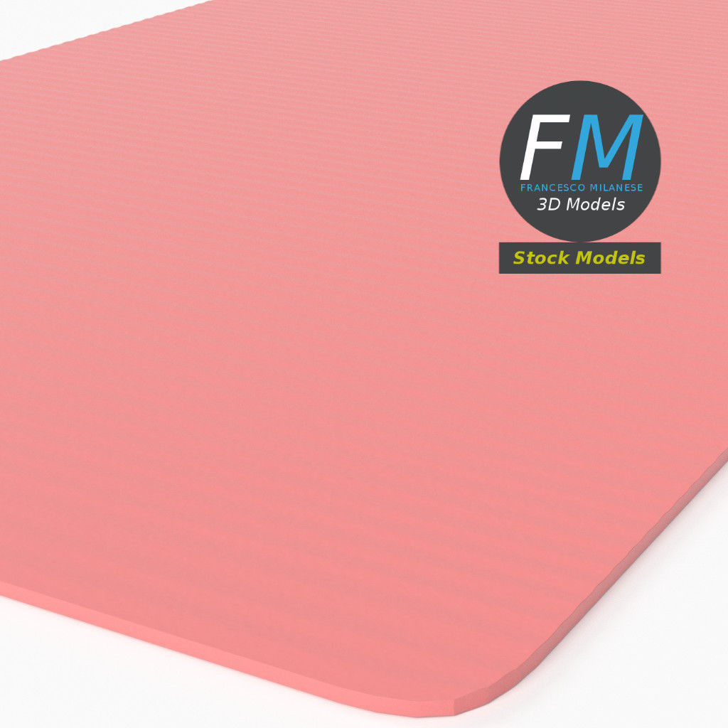 Yoga mat 3D model_5