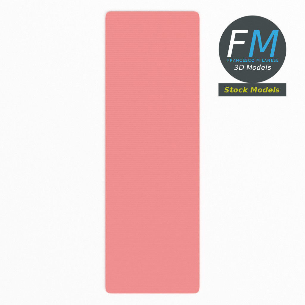 Yoga mat 3D model_6