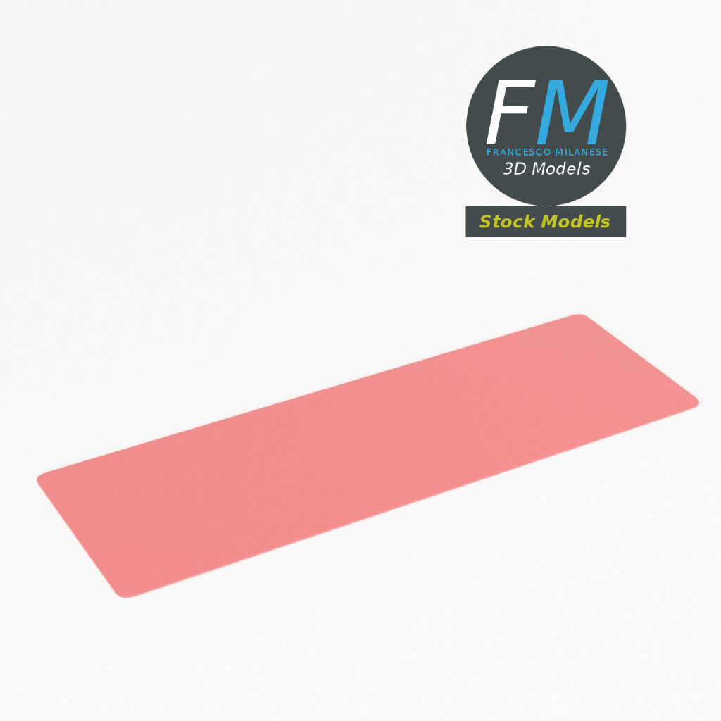 Yoga mat 3D model_2
