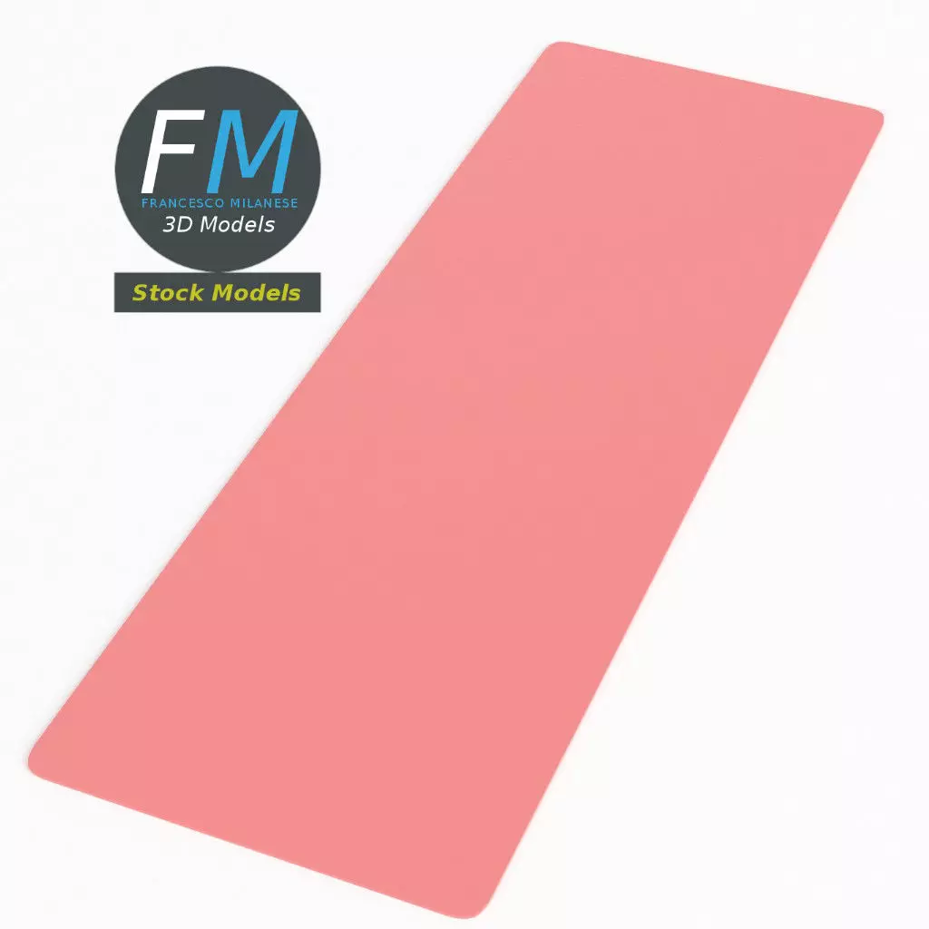 Yoga mat 3D model_0