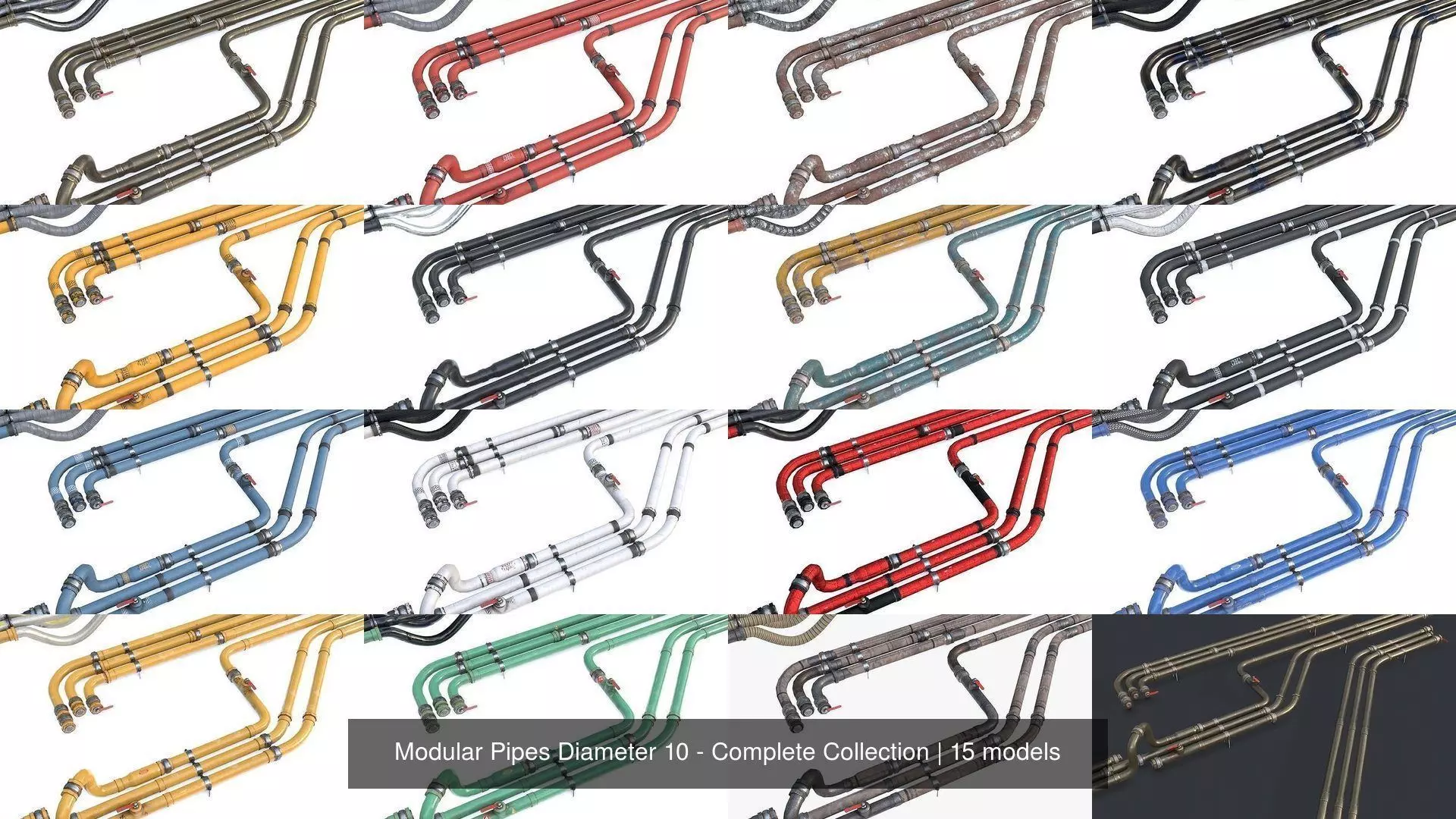 Modular Pipes Diameter 10 - Complete Collection _1