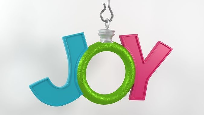 Joy Holiday Christmas Ornament 3D model