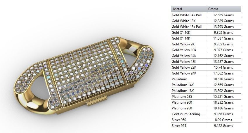 13 MM MIAMI CUBAN LINK CHAIN 3 ROWS DIAMOND BRACELET NECKLACE 3D print model_7