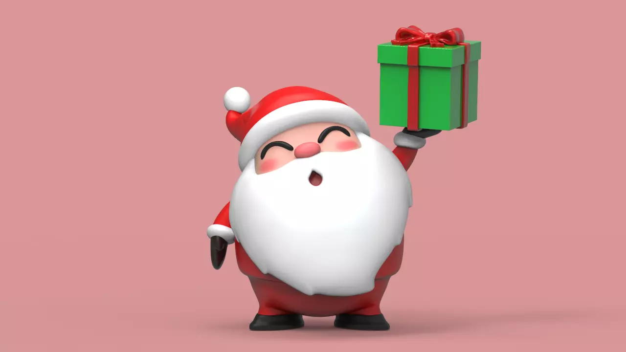Cute Chibi Santa STL 3D print model_0