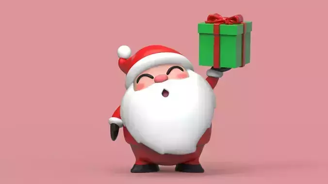 Cute Chibi Santa STL 3D print model