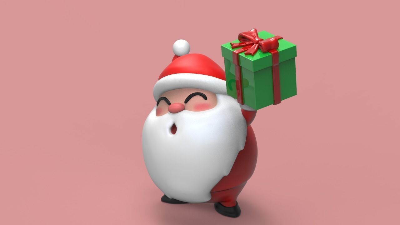 Cute Chibi Santa STL 3D print model_2