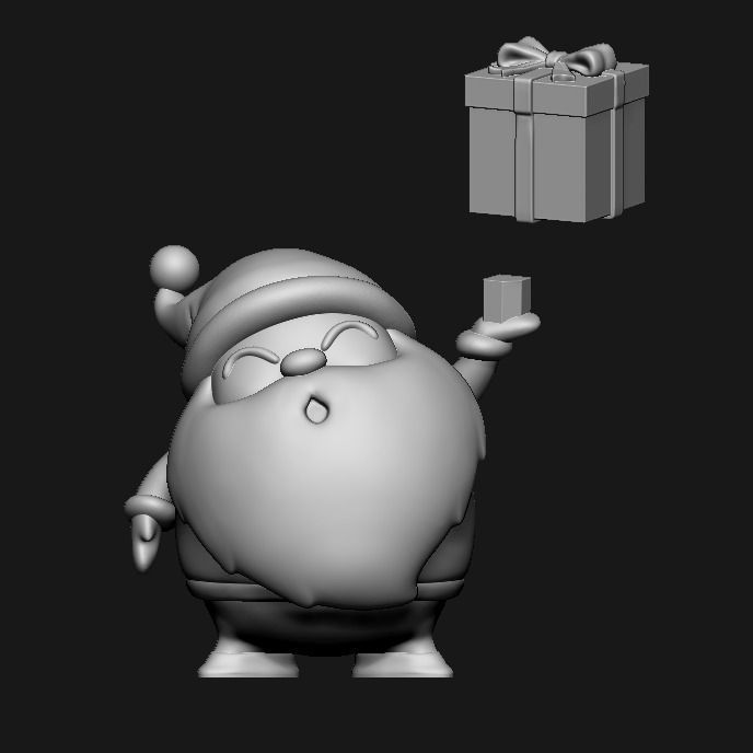 Cute Chibi Santa STL 3D print model_5