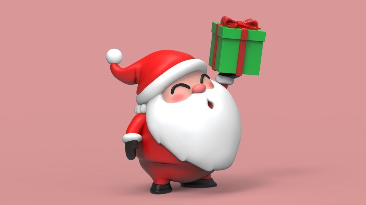 Cute Chibi Santa STL 3D print model_1