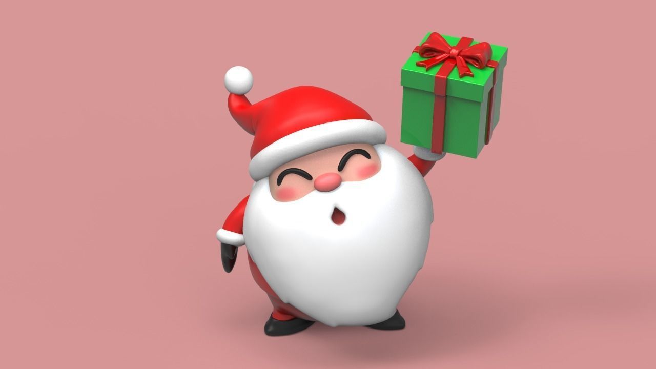 Cute Chibi Santa STL 3D print model_3