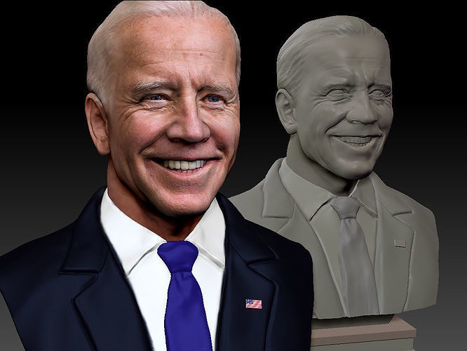 Joe Biden President Democrat Textured 3D print model