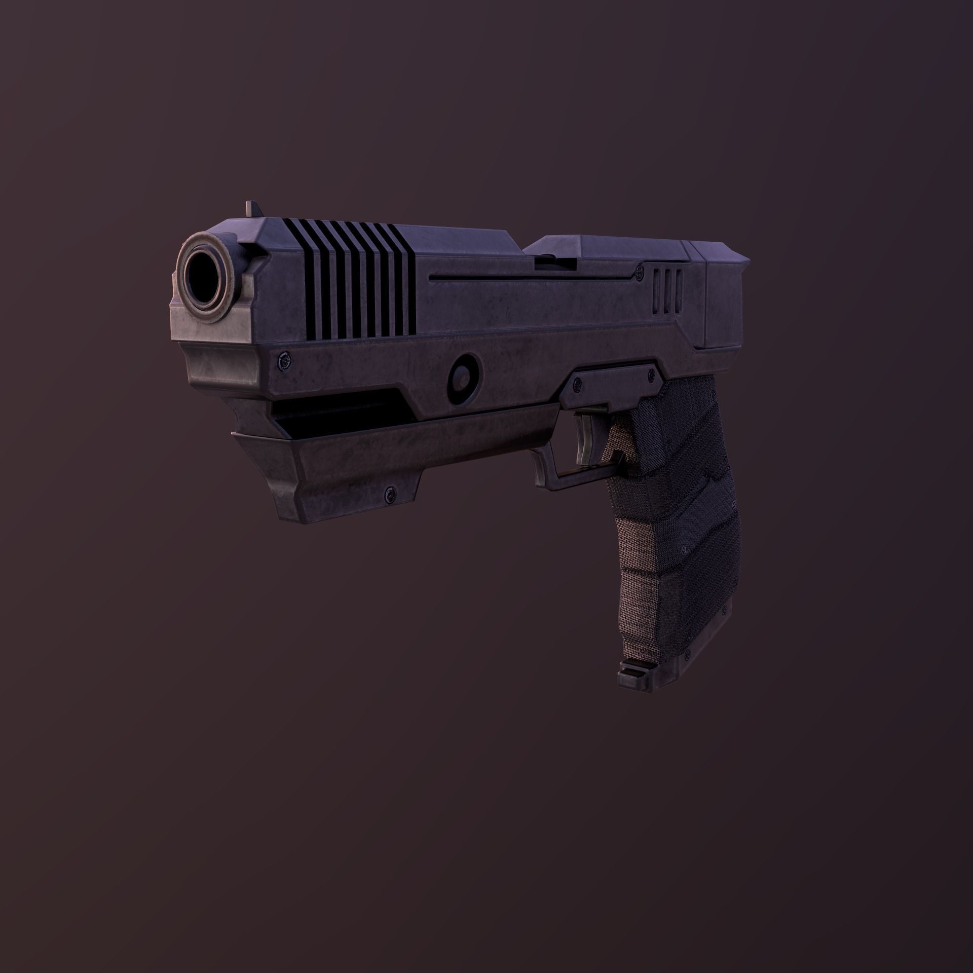 Sci-Fi Glock  Low-poly 3D model_4