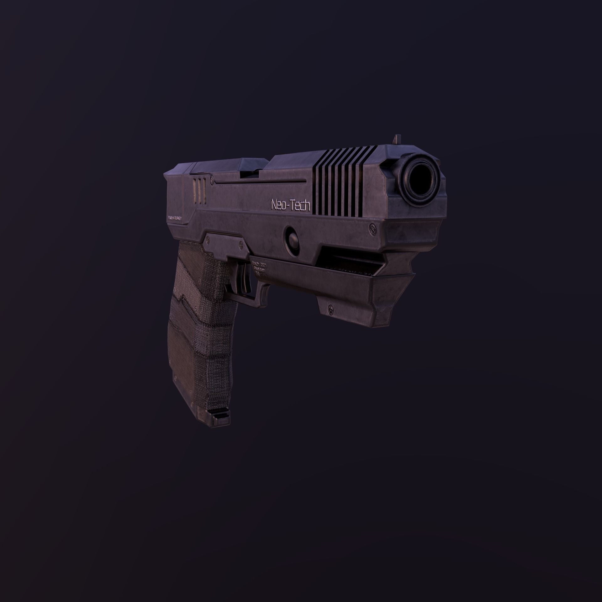 Sci-Fi Glock  Low-poly 3D model_2