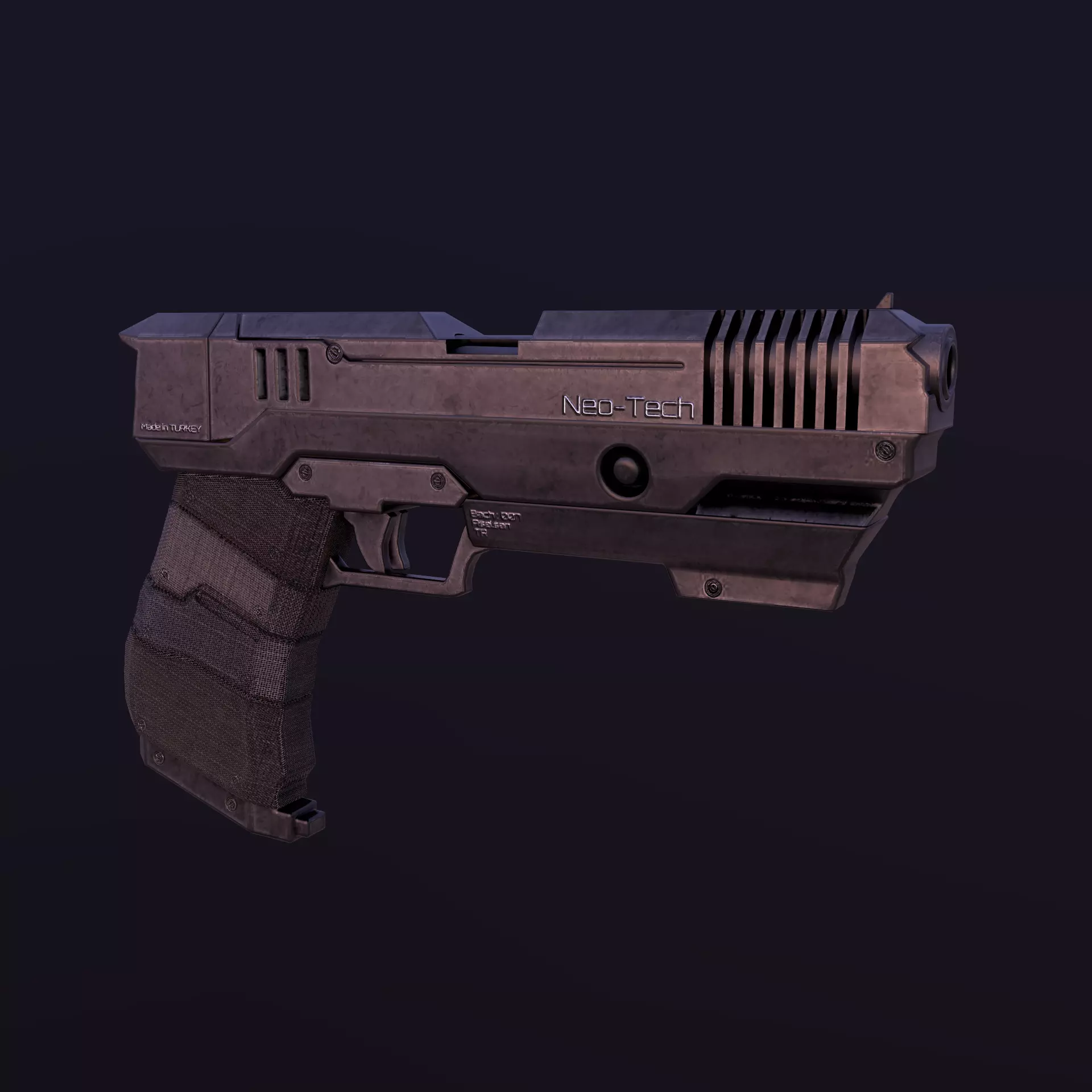 Sci-Fi Glock  Low-poly 3D model_0