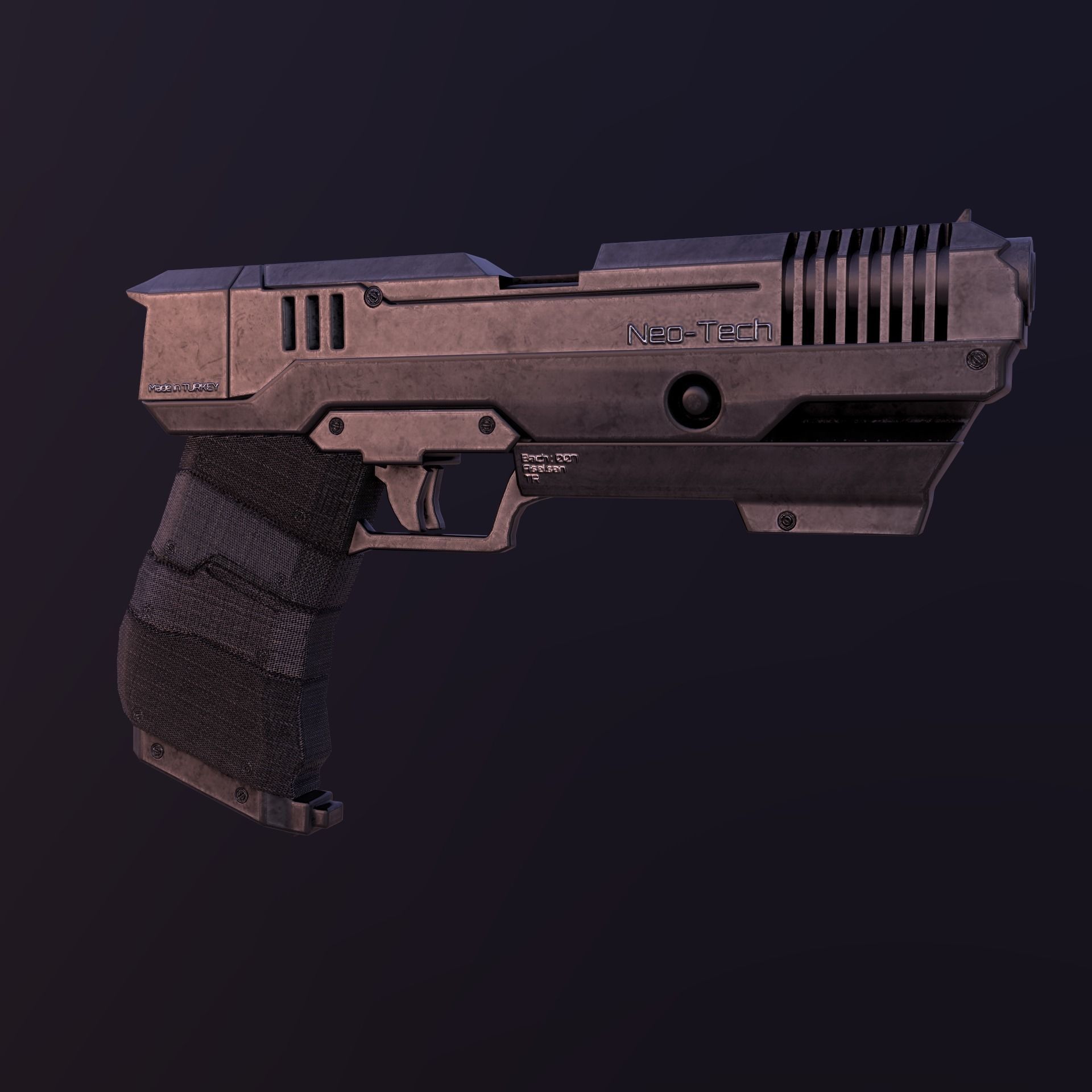 Sci-Fi Glock  Low-poly 3D model_9